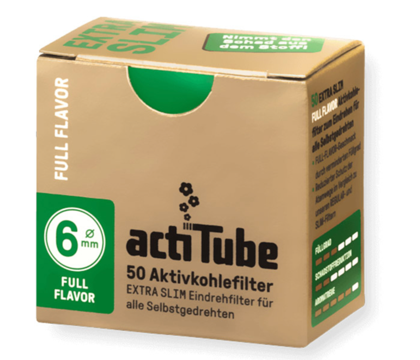 acti Tube Aktivkohlefilter EXTRA SLIM FULL Flavor