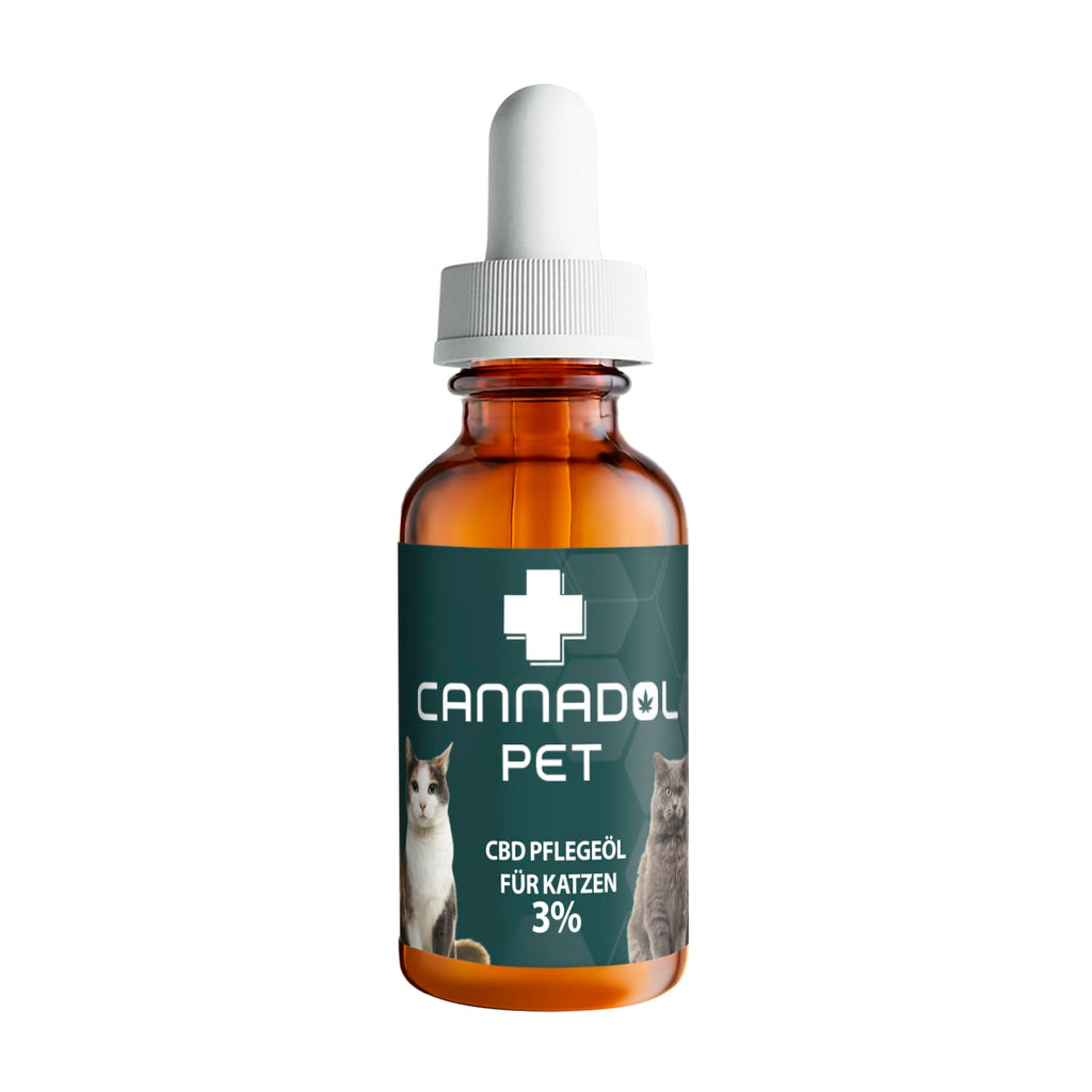 CBD Flasche mit Pflegeöl für Katzen