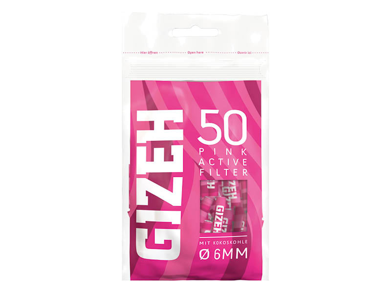 Gizeh Pink Active Filter 50er Pack ⌀ 6mm