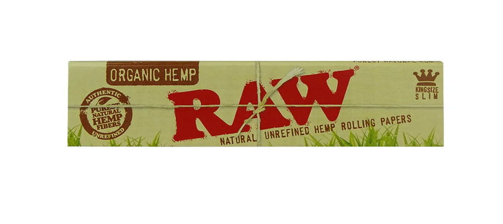 RAW Organic Hemp King-Size-Papes. Authentisches Hanf Blättchen im Headshop von Green Botanic