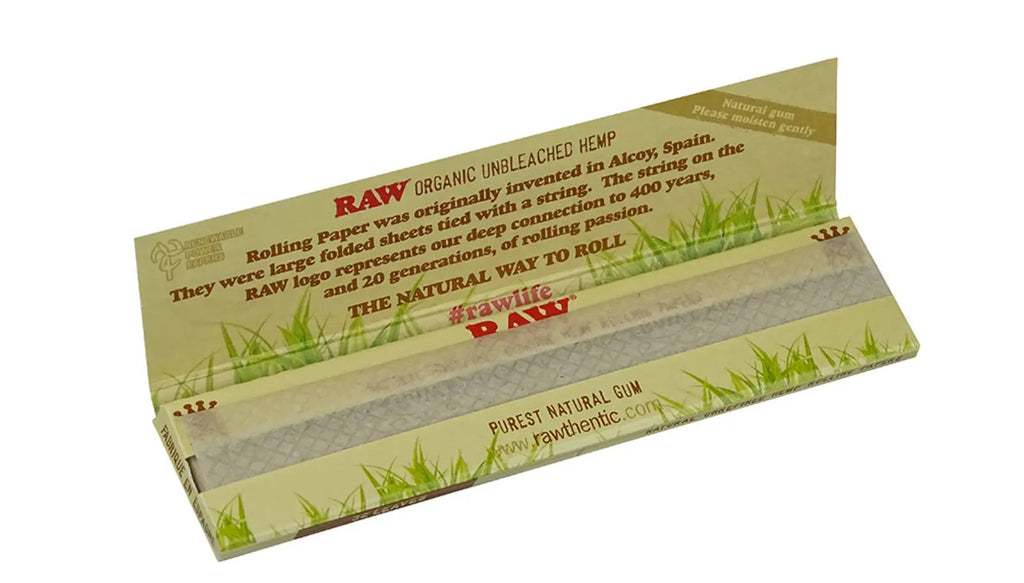 RAW Organic Hemp Papers Single Wide im Kingsize Format - Paper und Drehzubehör bei Green Botanic