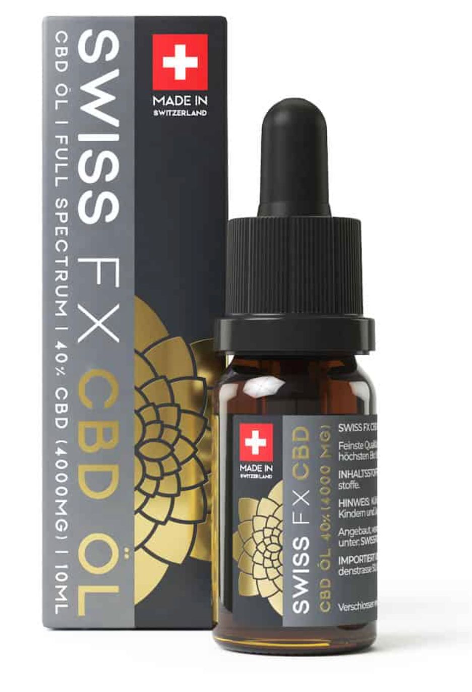 SwissFX Vollspektrum CBD Öl und Hanftropfen. zur Oralen Einnahme. Direkt aus der Schweiz