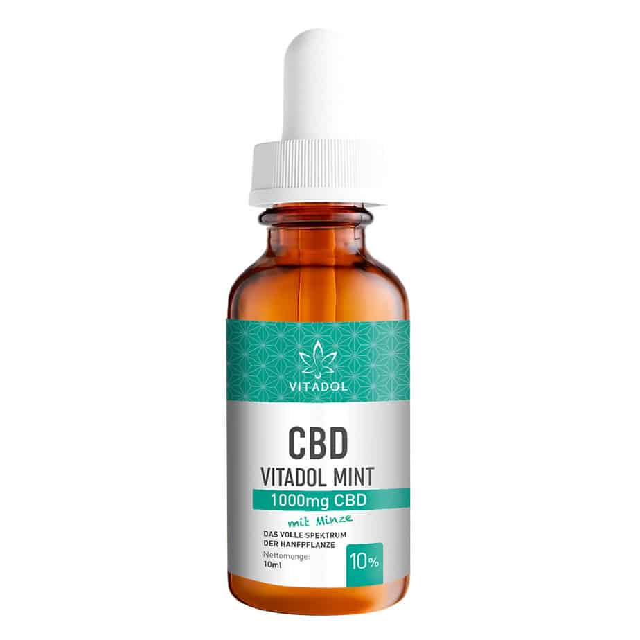 1000 mg CBD Tropfen mit Minze. CBD Gehalt 10 %. 
