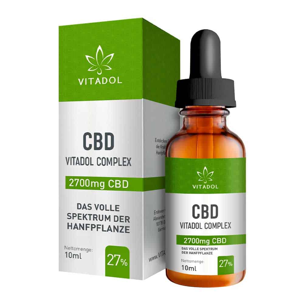 Vitadol komplex CBD Flasche mit 27 % CBD Anteil
