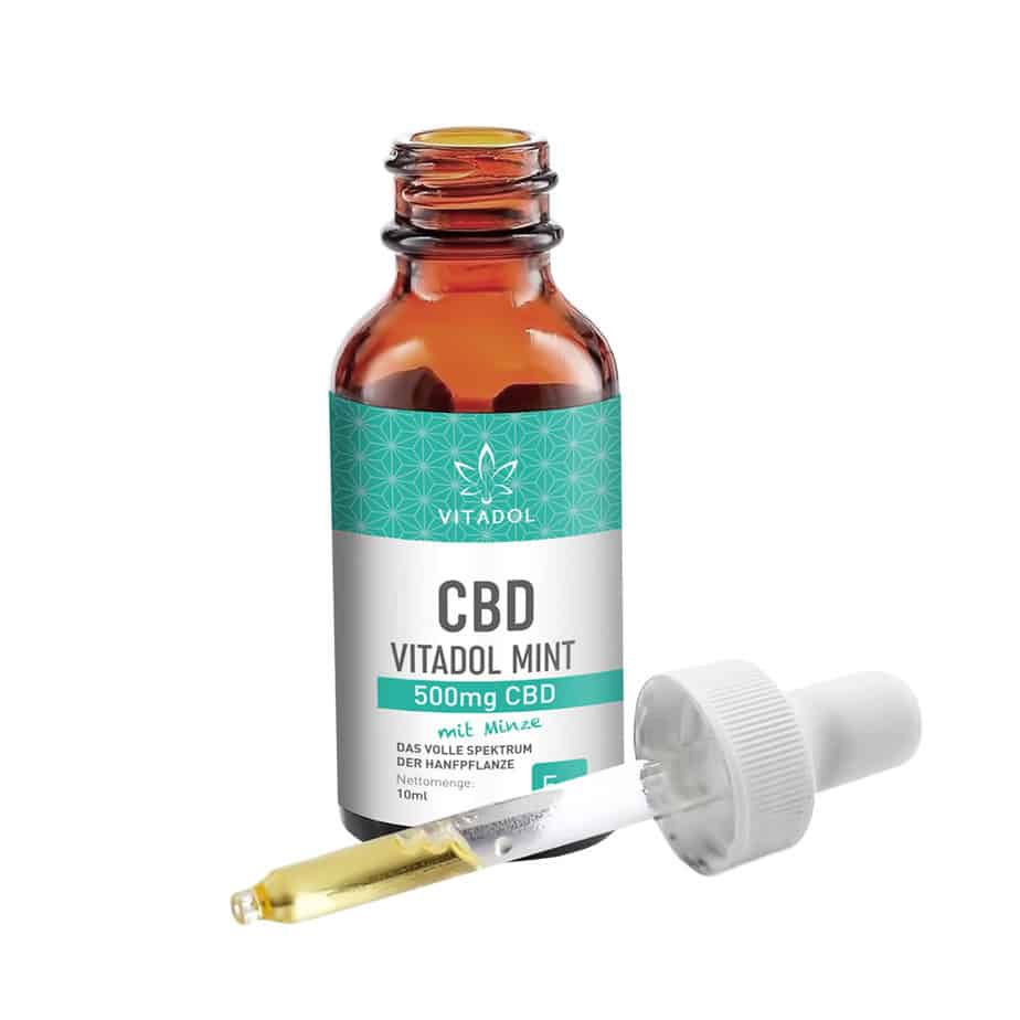 Vitadol cannabistropfen mit Minzgeschmack- CBD vollspektrum Öl