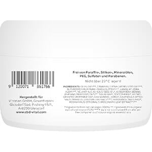 Rückseite und Produkt Code von CBD vital Balsam