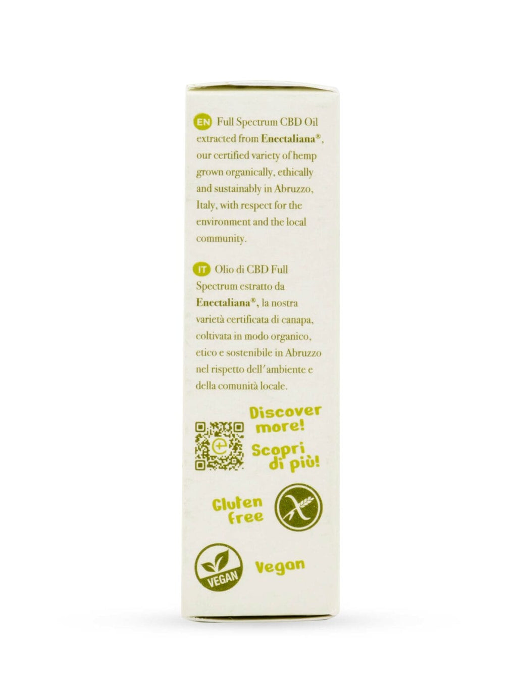 Rückseite von CBD Tropfen