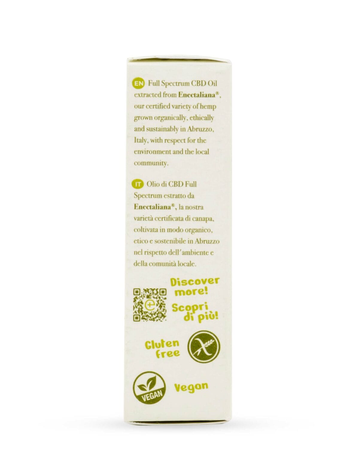 Rückseite von CBD Tropfen