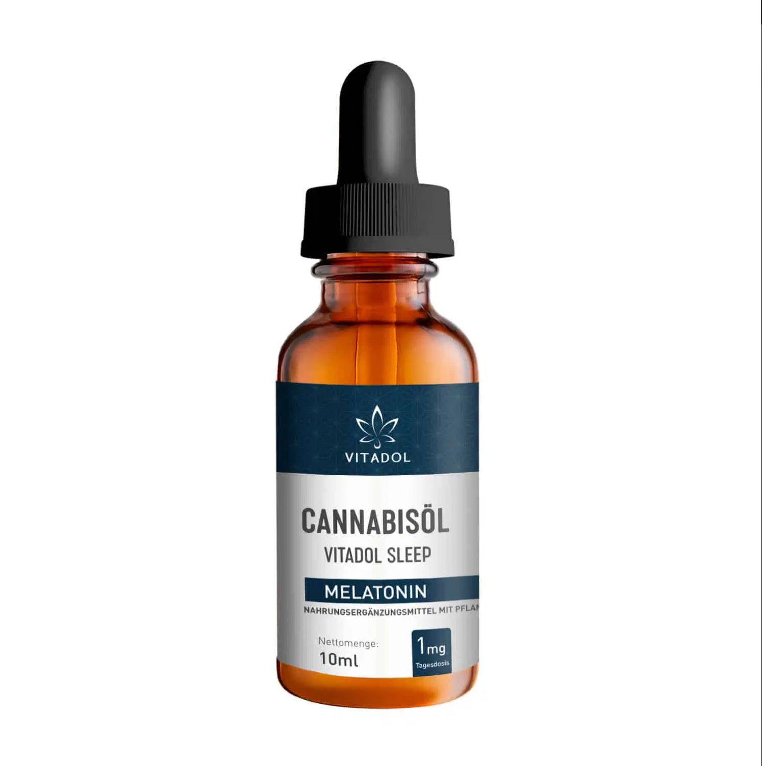 Cannabis Mund tropfen mit Melatonin auf CBD Basis. Ideale Einschlafhilfe.