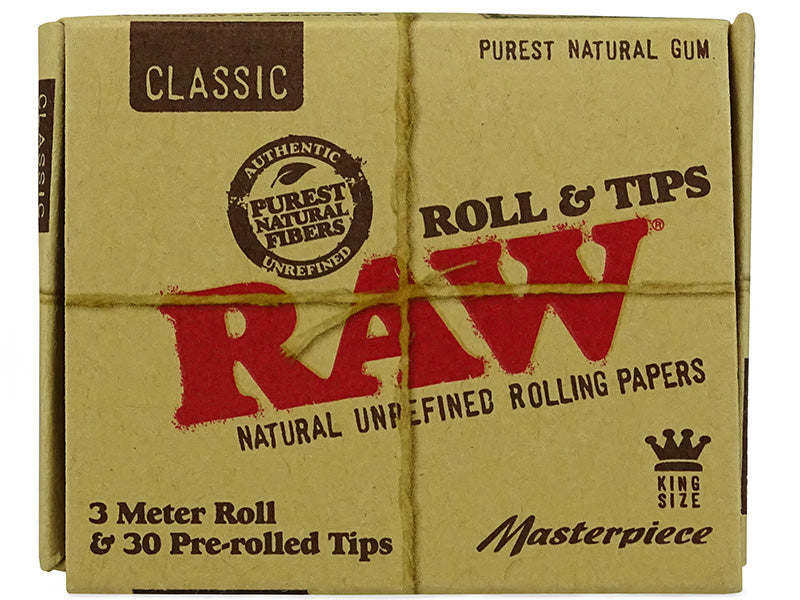 30 vor gerollte Filter im klassischen RAW- Design. Kaufe die Kings Masterpice Tips beim Headshop von Green Botanic
